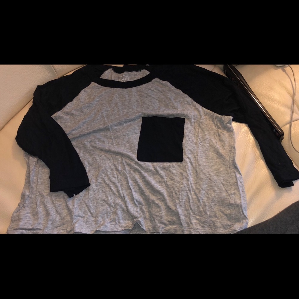 Crop Baseball Style Tee